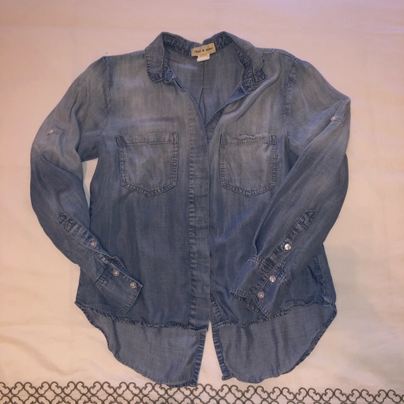 Cloth & Stone Chambray Utility Buttondown - Picture 4 of 6